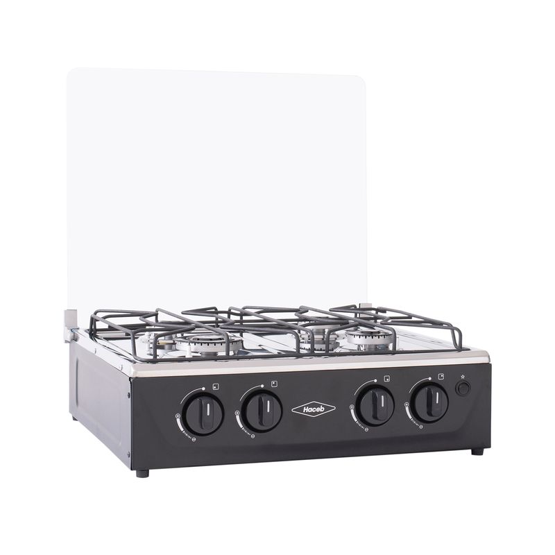 Estufa de mesa mixta 2x1 avellana gas propano Plata Haceb