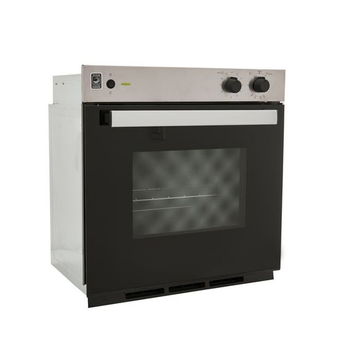 Horno mixto Masala 60 cm Inox con vidrio negro 120V gas natural Haceb