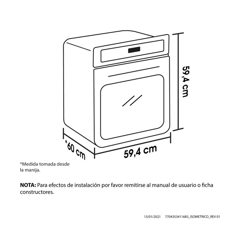 Horno a gas Tandoori 60 cm negro gas propano Haceb - Haceb