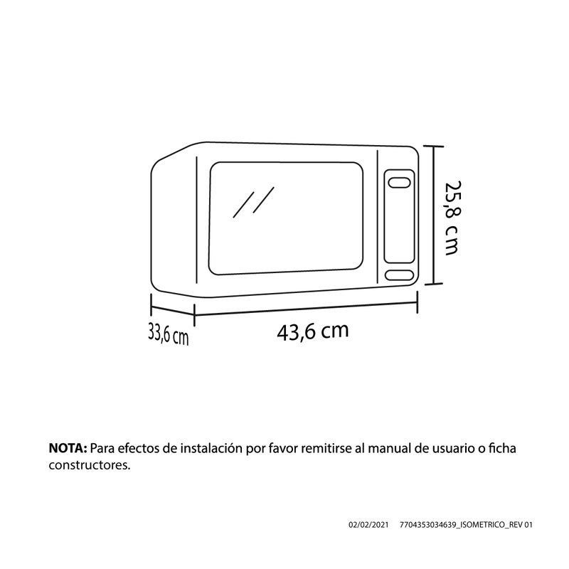 Horno microondas Blanco 0.7 (20 Litros) Haceb