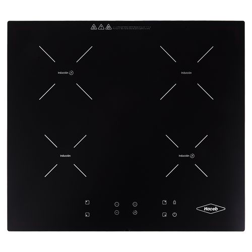 Estufa de empotrar Inducción negra 60 cm eléctrica 220V Haceb