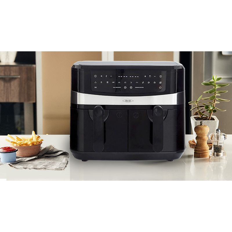 Freidora De Aire Con Doble Canasta Massive Rock Airfryer 8 L