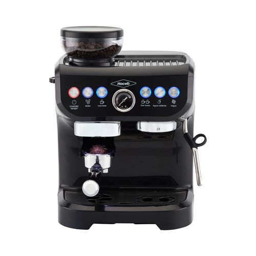 Máquina de café Haceb con molino integrado Negra