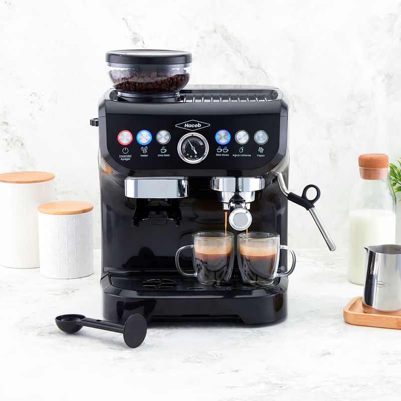 Máquina de café Haceb con molino integrado Negra - Haceb