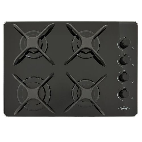 Estufa de empotrar Cristal negro 60X43 cm Hierro fundido gas natural