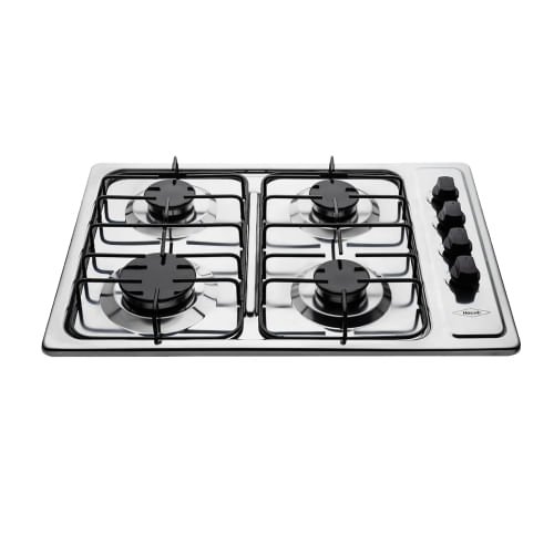 Estufa de empotrar Haceb Inox 60X43 cm gas natural + Campana Haceb Negra 3 Velocidades