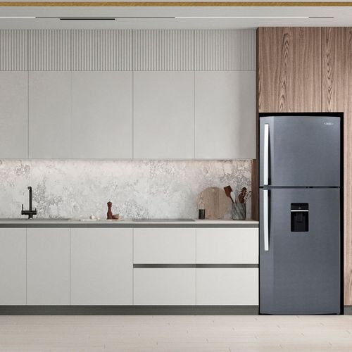 Nevera Haceb No Frost 404 Litros Manija Externa Titanio Inverter