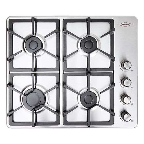 Estufa de empotrar Haceb inox 60x51 cm hierro fundido a gas natural