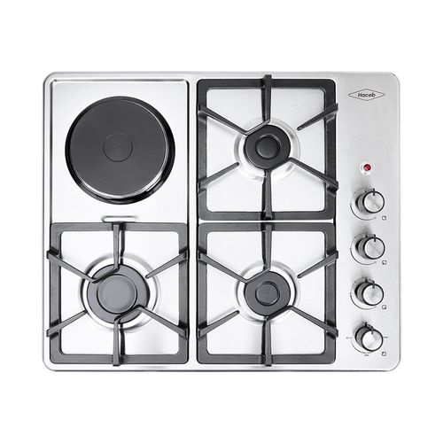 Estufa de empotrar Haceb inox 60x51 cm mixta 120v a gas natural