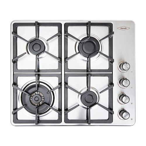 Estufa de empotrar Haceb inox 60x51 cm hierro fundido fogón dual a gas natural