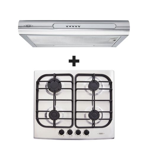 Estufa de empotrar Sésamo Inox 60cm + Campana Tofu Inox 3V