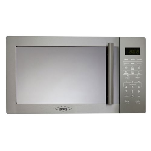 Horno Microondas Haceb Inox Con Grill Y Manija 1.1 (31 Litros)