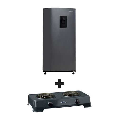Combo Nuevo hogar: Nevera 220 Lts Frost + Cocineta 2 puestos Electrica
