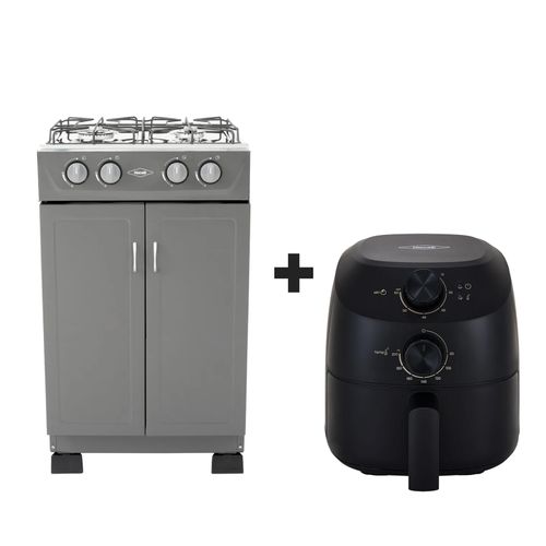 Combo Nuevos espacios: Estufa Romero Gabinete 50 cms GN + Freidora de aire 2 Lts