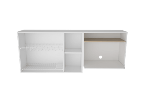 Gabinete Superior Viltex, Beige y Blanco, Incluye Locero y Portavasos