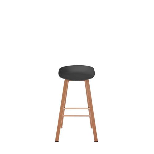 Kit de Dos Sillas Bar Dary, Negro y Café Claro, con base metal y diseño moderno
