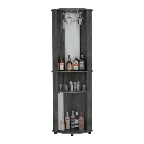 Bar Esquinero Chicago, Gris, con colgador de copas
