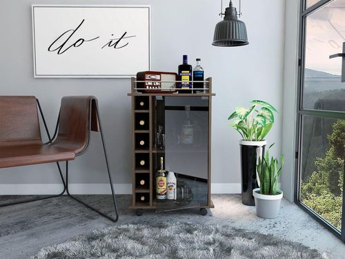 Bar Dukaty, Chocolate, con Rodachines Para Su Fácil Desplazamiento