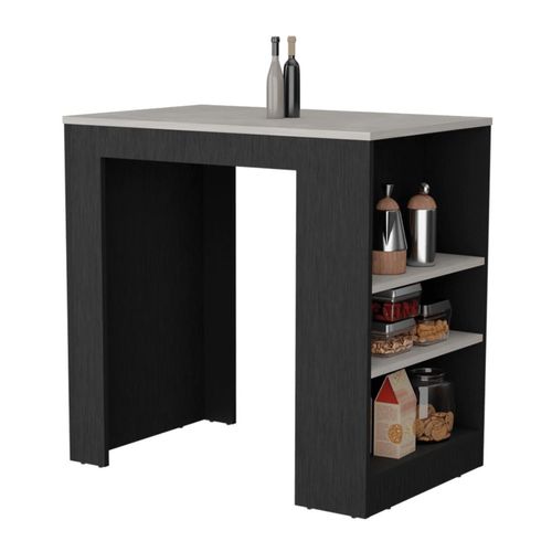 Barra de Cocina Victory, wengue, con Rodachines
