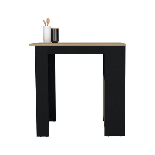 Barra de Cocina Mirlin, Wengue y Fresno, con diseño moderno de fácil armado