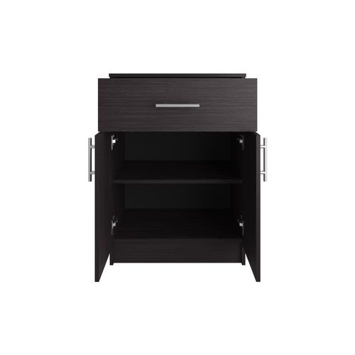 Mesa Auxiliar de Cocina Mayorca, Wengue, con espacio para guardar insumos