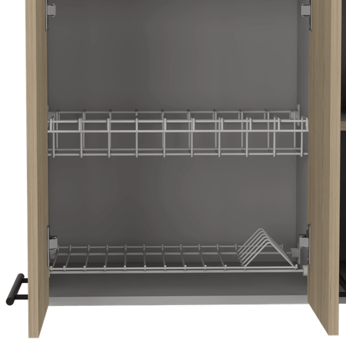 Gabinete Superior Kazan 150, Beige y Gris, con Gran Capacidad de Almacenamiento
