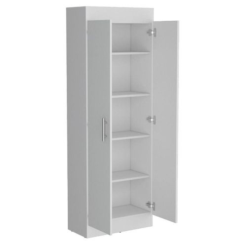 Alacena Nepal, Blanco, Cuenta con Cinco Entrepaños y Dos Puertas Batientes