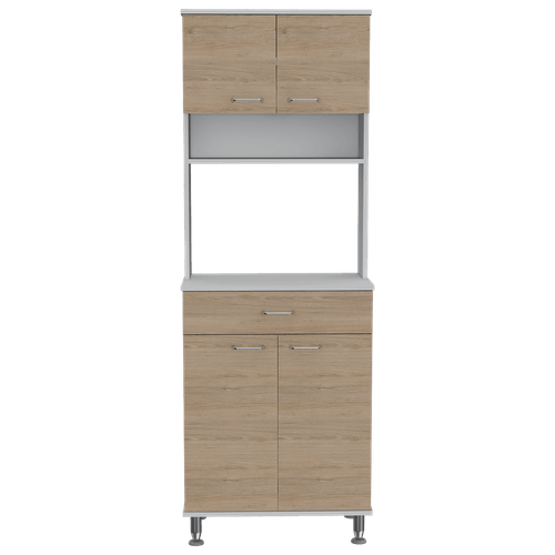 Alacena Huzy, Beige y Blanco, con Amplia Capacidad de Almacenamiento