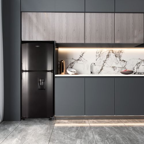 Nevera Haceb No Frost 243 litros manija integrada gris plomo
