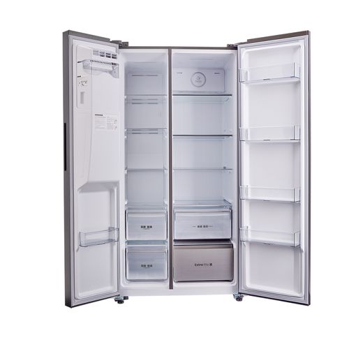 Nevecón Haceb 621 litros con fabricador y dispensador de agua automático negro