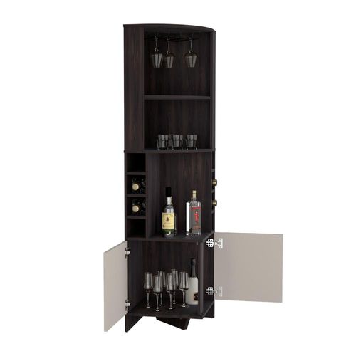 Bar Esquinero Renens, Nogal y Capri, con espacio superior para almacenar copas de vino