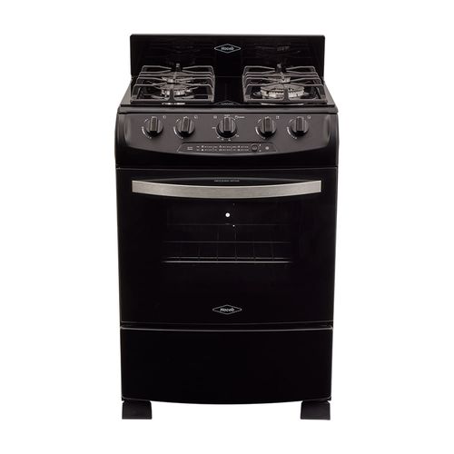 Estufa de piso en cristal haceb de 60 cm gas propano negro