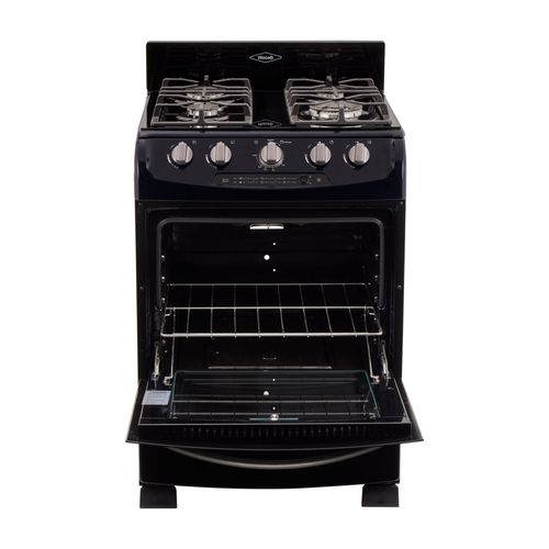 Estufa de piso en cristal haceb de 60 cm gas natural Azul