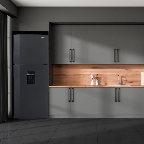Nevera Haceb No Frost 404 litros manija integrada gris plomo