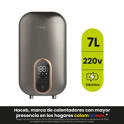 Calentador paso eléctrico 7L 220V gris Haceb