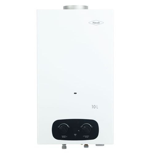 Calentador paso tiro natural 10 L gas natural blanco Haceb