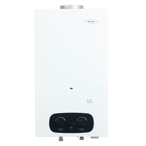 Calentador paso tiro natural 12 L gas natural blanco Haceb
