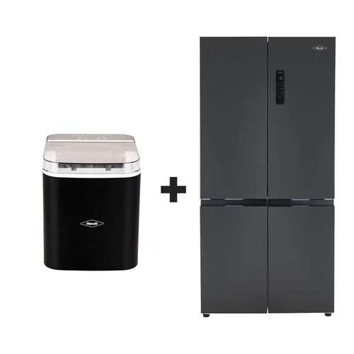 Kit Barra VIP: Nevera Cross Door 586 Lts Externo Negra + Fabricador de hielo Haceb 1.3 Lts