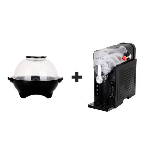 Kit Gol Dulce: Crispetera 5 Lts Negra + Máquina Granizadora y bebidas heladas Haceb
