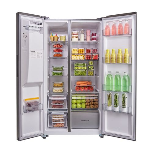 Nevecón Haceb 621 Litros con Fabricador y Dispensador de Agua Automático Negro
