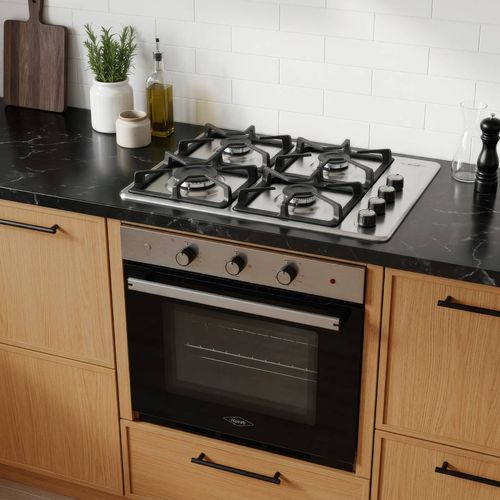Estufa de empotrar Haceb inox 60x43 cm hierro fundido a gas natural