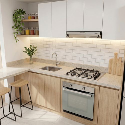 Estufa de empotrar Haceb inox 60x51 cm platina a gas propano