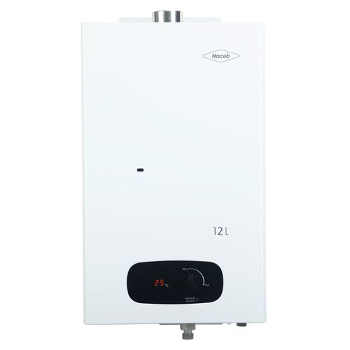 Calentador paso tiro forzado 12 L gas natural blanco Haceb