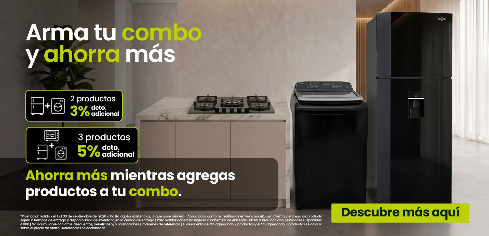 Ahorra más mientras agregas productos a tu combo.
