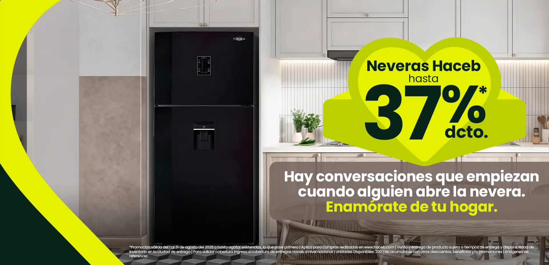 Lleva tu neveras Haceb hasta con el 37% de dcto. Compra aquí