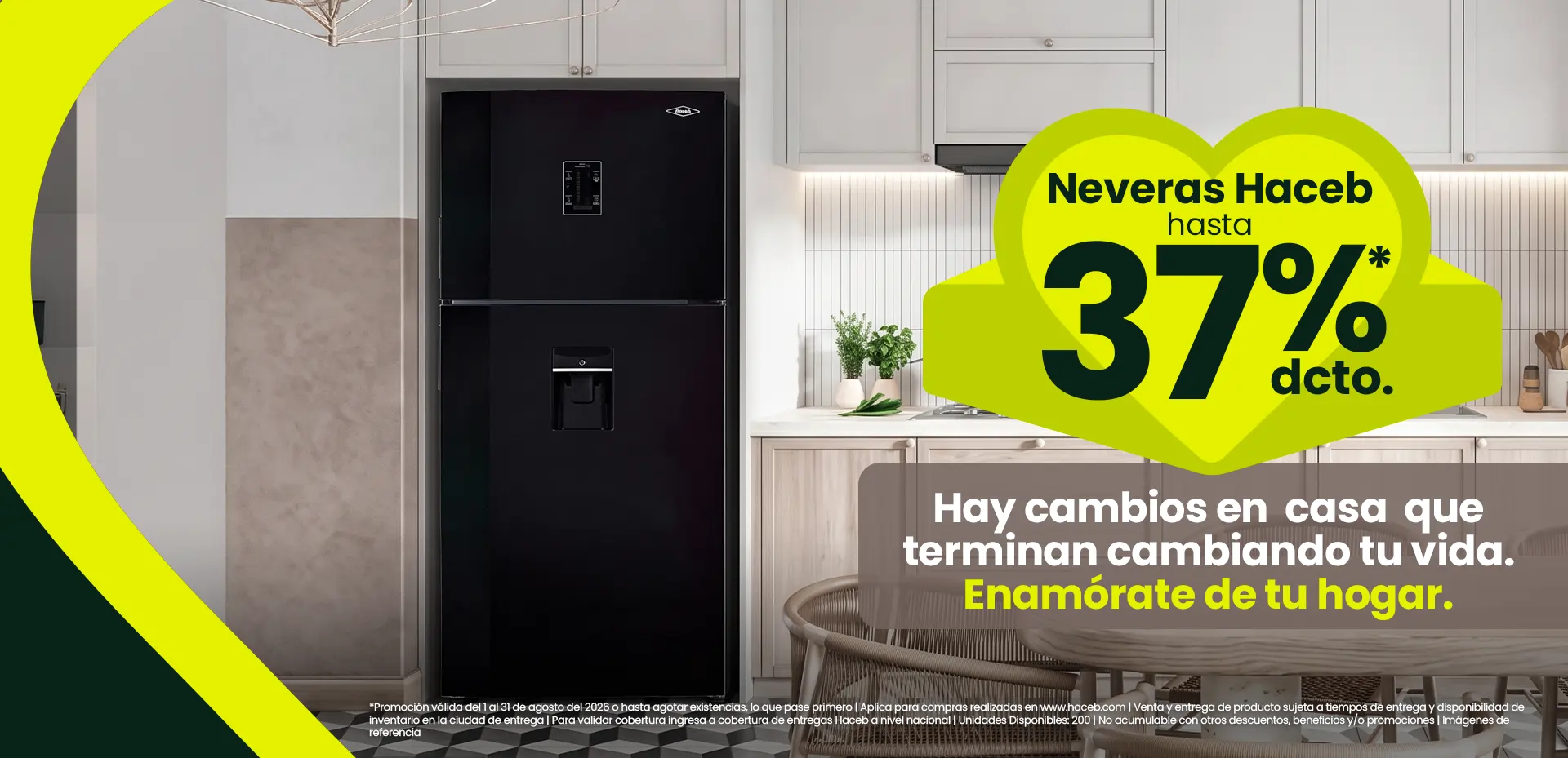 Lleva tu neveras Haceb hasta con el 37% de dcto. Compra aquí